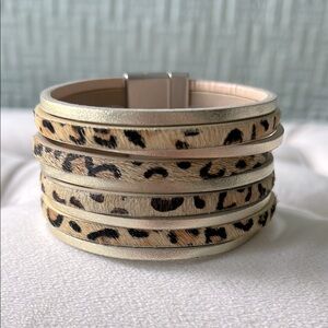 Leopard Print Gold Bracelet